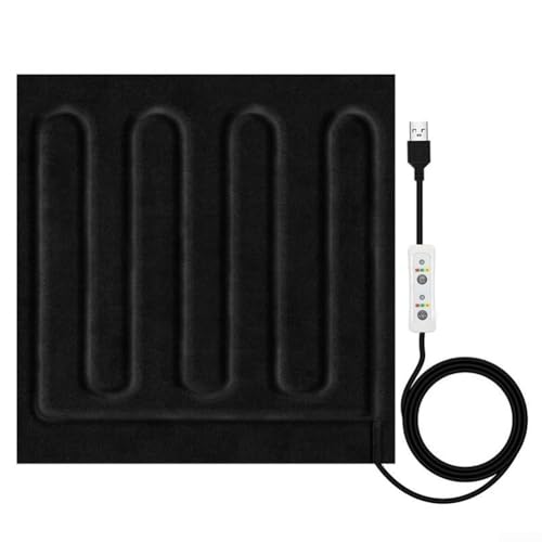 Heizdecke mit 3 Ebenen über USB, gemütliche Heizdecke für Winterabenteuer und Wohnheim (30 x 30 cm) von VRTYVEYBB