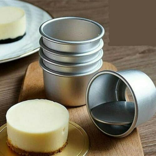 Herausnehmbarer Boden, 5,1 cm Kuchenform, Aluminium für schnelles und einfaches Backen von Desserts (10 Stück) von VRTYVEYBB