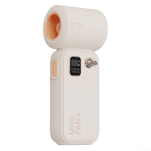 Hochgeschwindigkeits-Hand-Turbo-Ventilator mit digitalem Display und einstellbarem Luftstrom für ultimativen Komfort (Aprikose) von VRTYVEYBB