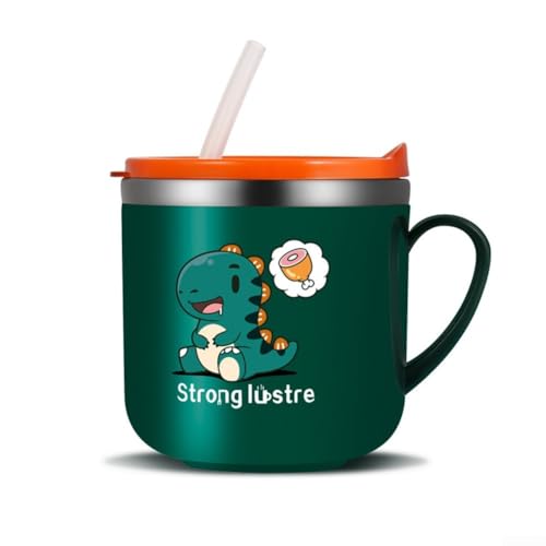 Isolierte Schnabeltasse mit Deckel, kinderfreundliches Design mit integriertem Strohhalm von VRTYVEYBB