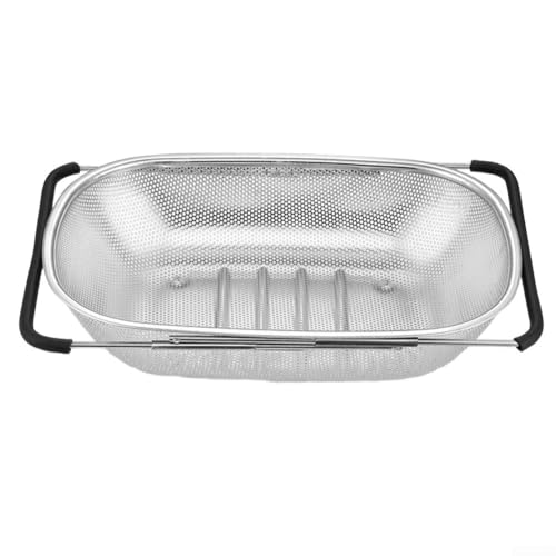 Kitchen Essential Edelstahlsieb mit 6 Quart Kapazität zum Spülen und Abseihen Kitchen Essential Edelstahlsieb mit 6 Quart Kapazität zum Spülen und Abseihen von VRTYVEYBB