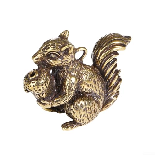 Kleine Eichhörnchen-Statue Figur für Tee-Haustier-Dekoration aus chinesischem altbronzefarbenem Messing, geeignet für Zimmer, Vitrine oder Auto-Display Kleine Eichhörnchen-Statue Figur für Tee-Haustier-Dekoration aus chinesischem altbronzefarbenem Messing, geeignet für Zimmer, Vitrine oder Auto-Display von VRTYVEYBB