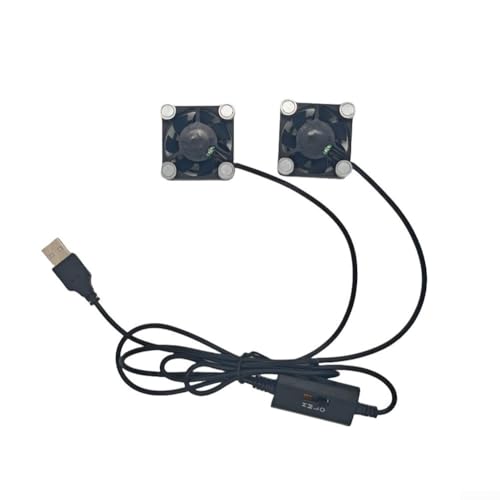 Kompakter USB-Dual-Ventilator mit 3 Geschwindigkeiten für verbesserte Kühlleistung in der Elektronik (B) von VRTYVEYBB