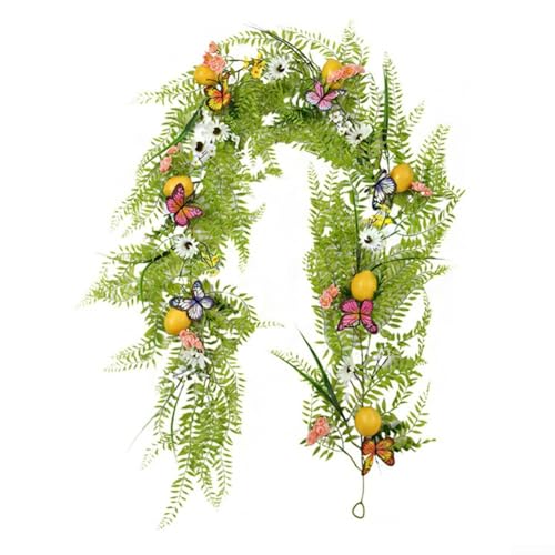 Künstliche Frühlingszitronenranke 1 75/2 m Kunststoffzweig für Haus Garten Hochzeiten Festivals (2 m) von VRTYVEYBB