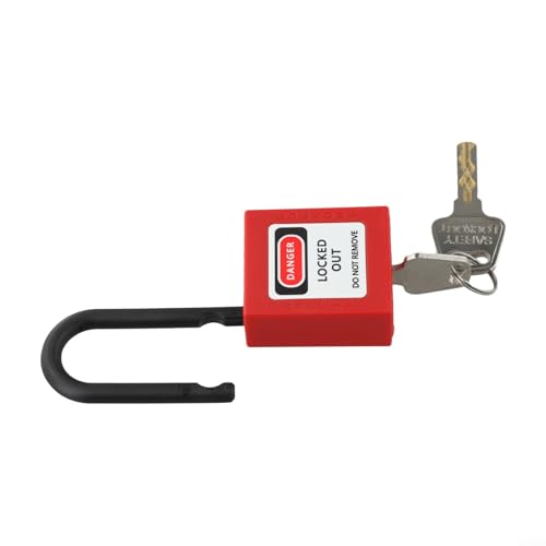 Lockout Tagout Sicherheits-Vorhängeschloss mit isoliertem Nylon-Balken, rostfrei und wasserdicht, spezieller Schlosskern zur Reduzierung der Schlüsseldoppelung von VRTYVEYBB