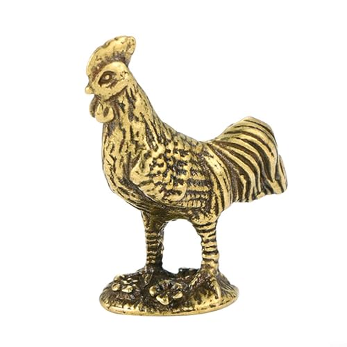Messing-Hahn Fengshui Tierstatue für Glücksreichtum Heimdekoration, geeignet für Tisch oder Regal Messing-Hahn Fengshui Tierstatue für Glücksreichtum Heimdekoration, geeignet für Tisch oder Regal von VRTYVEYBB