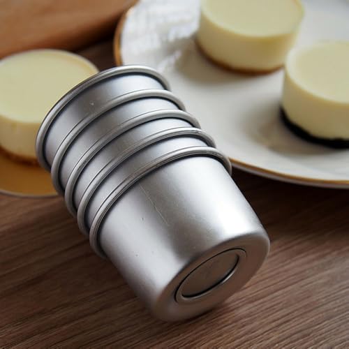 Mini-Kuchenform, 5,1 cm, leicht zu lösen, Aluminium-Legierung, Backformen für Kuchen und Pudding, 10 Stück Mini-Kuchenform, 5,1 cm, leicht zu lösen, Aluminium-Legierung, Backformen für Kuchen und Pudding, 10 Stück von VRTYVEYBB