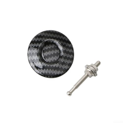 Motorhaubenverriegelungsstift-Set, 2 Stück, Druckknopf-Entriegelungsclips für Motorhaube mit Hardware für sichere Befestigung (Kohlefaser) von VRTYVEYBB