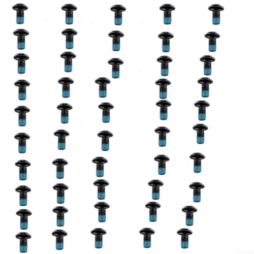 Mountainbike für Rotor-kompatible T25-Schrauben und Scheibenbremsschrauben, 50 Stück Aluminiumlegierung (50 Stück schwarz) von VRTYVEYBB