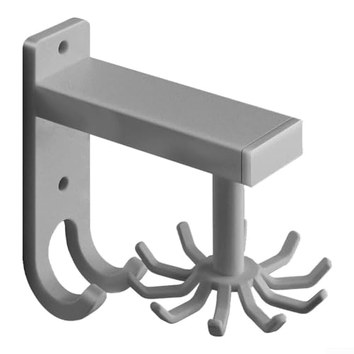 Multifunktionales Wandregal für Küchenlöffel und Utensilien (10 Haken, grau) von VRTYVEYBB