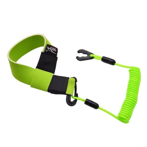 Nylon Coiled Boat Kill Switch Tether with Comfortable Neoprene Strap Perfect Addition to Your Water Adventure Gear (B Green) von VRTYVEYBB