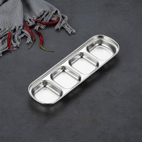 Praktische stapelbare Dip-Schalen aus Edelstahl, perfekt für Veranstaltungen im Freien (Silber) von VRTYVEYBB