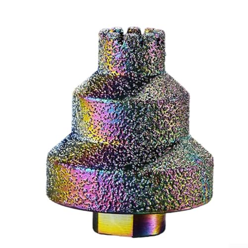 Professioneller Stufenbohrer für Holzbearbeitung Metallbleche für Fliesen Marmor mit gerader Rille und abgeschrägter Fase für sauberes und genaues Lochschneiden (b) von VRTYVEYBB