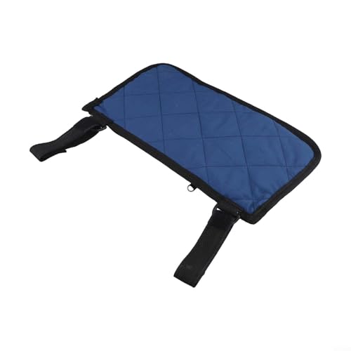 Reflektierende Streifen Armlehne Aufbewahrungstasche für Campingstühle Rollstühle Gehhilfen Seiten-Organizer mehrere Taschen Polyester Baumwolle Material Sicherheitsgurt Befestigung (blau) von VRTYVEYBB