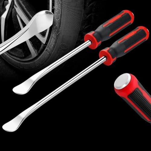 Reifenheber-Werkzeug-Set aus Chrom-Vanadium-Stahl, perfekt verarbeitet für einfache Verwendung in mehreren Fahrzeugtypen (2-teiliges Set) von VRTYVEYBB