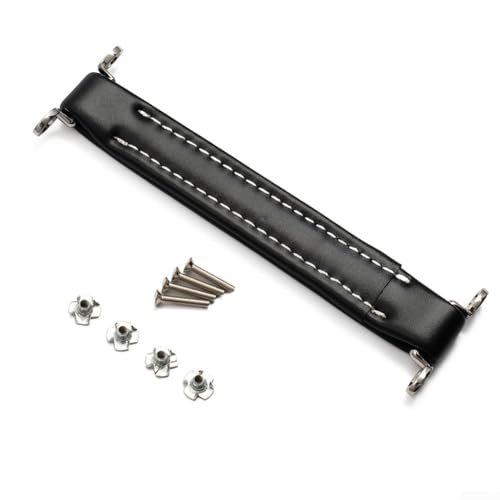 Robuster Gitarrengriff aus Leder für Verstärker mit Hardware-Kit für einfache Installation (schwarz) von VRTYVEYBB