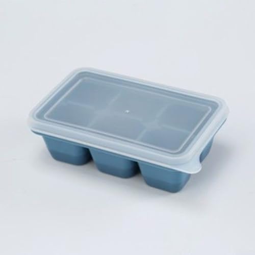 Safe Material 6 Cavity Ice Maker with Cover Perfect for Family Use in the Kitchen (Blue) von VRTYVEYBB