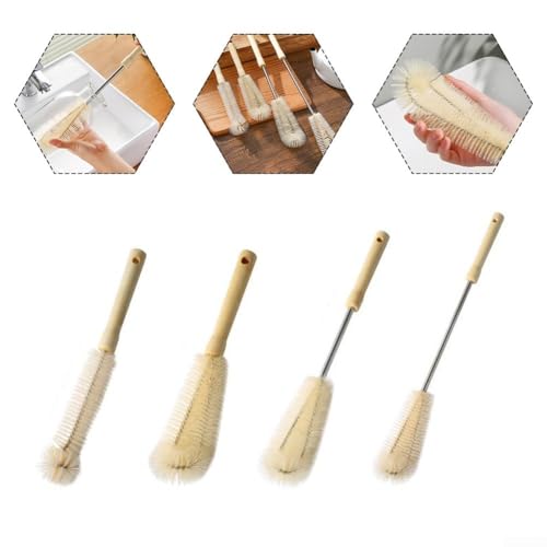 Scheuerwerkzeug mit langem Griff für Flaschen zur Reinigung von Teekannen, Sportkesseln und Glaskrügen (mittellanger Abschnitt 40 cm) von VRTYVEYBB