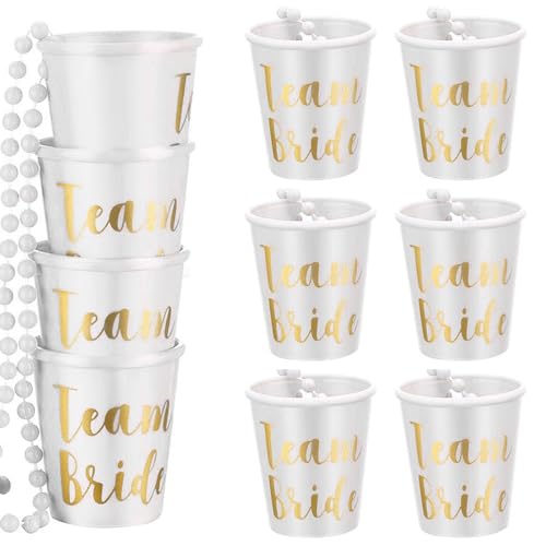 Schnapsglas-Halsketten-Set für Team für Braut, inklusive 10 eleganten Designs, perfekt für Partys (B) von VRTYVEYBB