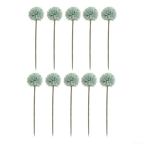 Seiden-Chrysanthemen, 32 cm, dekorative Blumen für Zuhause, Tisch und Regal, 12 Stück (grün) von VRTYVEYBB