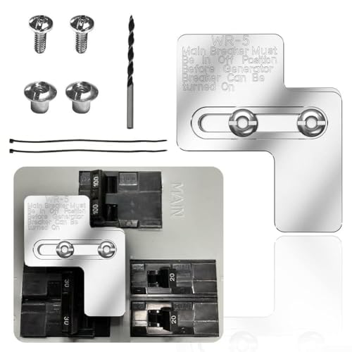 Sicherheitsgenerator-Interlock-Kit für Murray 100 Amp Brech-Panels kompatibel mit, inklusive 7/8 und 1 1/4 Zoll Abstand zu exklusiver Stromquelle von VRTYVEYBB