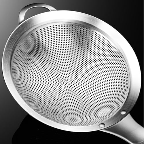 Sieb aus Edelstahl für Sojamilch, Säfte, Joghurtfilter in der Küche, mit großem Schüssel-Design für effizientes Spülen von Nussmilch, Mandelmilch und Obst (groß) von VRTYVEYBB