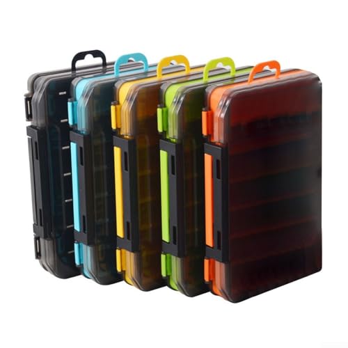 Simplify Your Fishing Setup Dual Side Organizing Box Set for Tackles and Lures (Yellow) von VRTYVEYBB