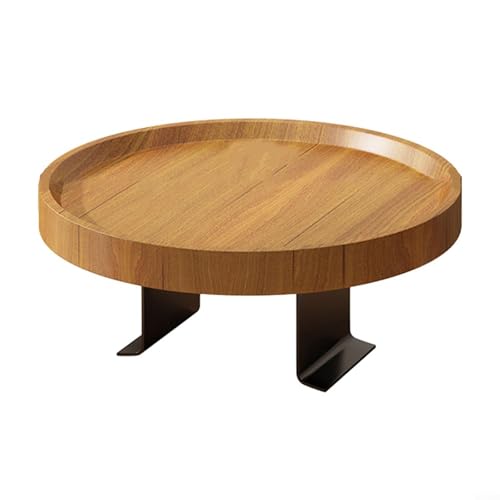 Sofatablett aus Holz mit verstellbarem Clip, perfekt für Kaffee und Fernbedienung, leicht zu reinigen und aufzubewahren (hellbraun) von VRTYVEYBB