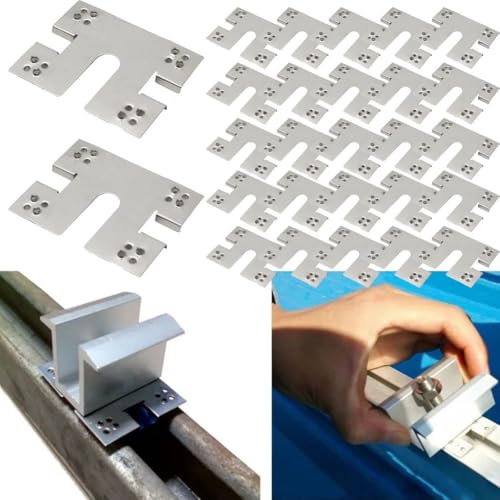 Solar-Erdungsclips für Photovoltaik-Dächer und Gewächshäuser, 50 Stück von VRTYVEYBB