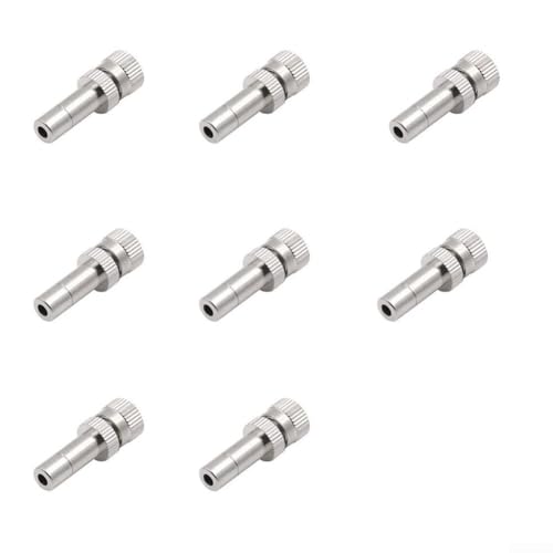 Sprühdüsen-Set, 6 mm, 10-teilig, mit Schnellanschluss für effiziente Bewässerung und Kühlung in Gärten, Rasen und Wintergärten (0,7 mm) von VRTYVEYBB