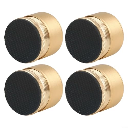 Stabile Möbelerhöhungen, 4-teiliges Set für verstellbare Höhe und Stoßdämpfung (Gold) von VRTYVEYBB
