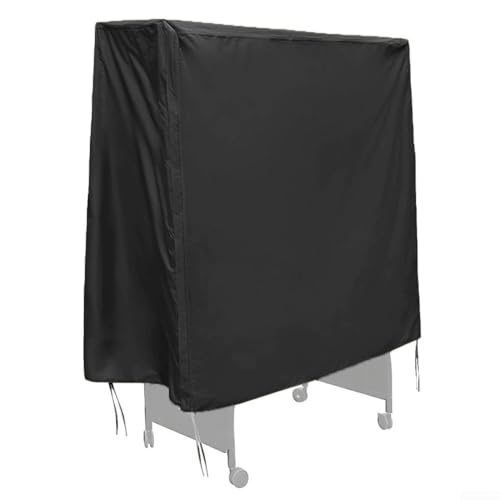 Strapazierfähige Tischtennisabdeckung, wasserdicht und staubdicht, ideal für den Außen- und Innenbereich, 155 x 75 x 150 cm (155 x 75 x 144 cm, schwarz) von VRTYVEYBB