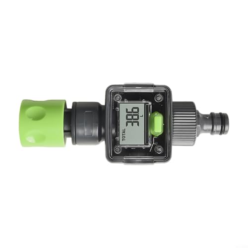 VRTYVEYBB Digitaler Wasserzähler für Gartenschlauch Digitaler Wasserdurchflusssensor für Gartenschlauchverbinder Genaue Messung Einfache Installation Klare Anzeige Echtzeitdatenanalyse von VRTYVEYBB
