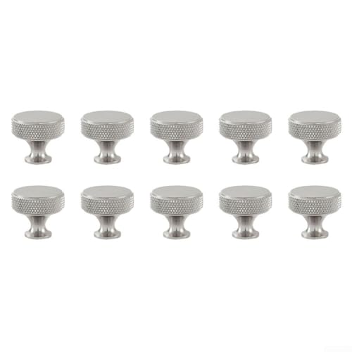 VRTYVEYBB Schubladengriffe für Schränke und Kleiderschränke, mattschwarz, rund, Aluminiumprofile (Originalfarbe), 10 Stück von VRTYVEYBB