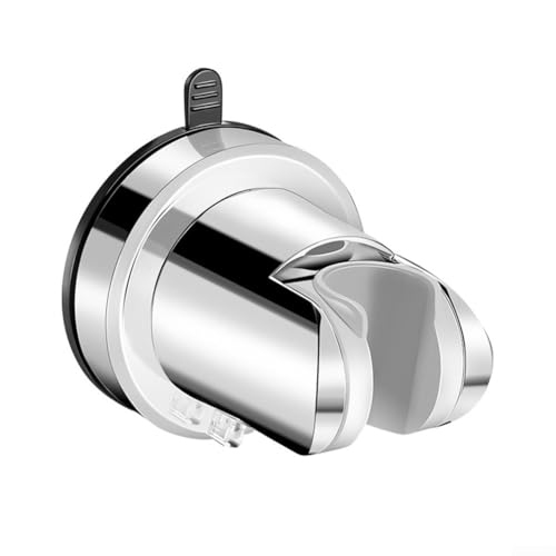 Verstellbarer Duschkopfhalter Wandhalterung mit Saugnapfhalterung für Badezimmer passend für Standard-Duschköpfe ABS-Kunststoffkonstruktion (Silber) von VRTYVEYBB