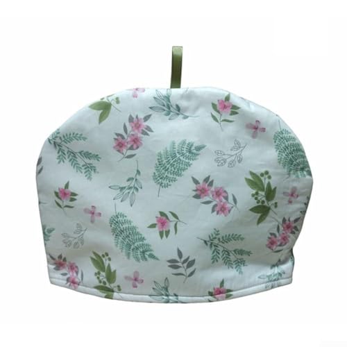 Wärmespeichernde Teekannen-Abdeckung aus Baumwoll-Twill und Raum-Baumwollfüllung, schützt Teekannen vor Staub und Wärmeverlust, verfügt über eine Aufhängeschlaufe zur Aufbewahrung (6#) von VRTYVEYBB