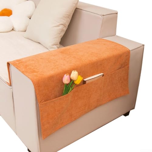 Weiche Polyester-Armlehnenbezüge für Sofas, eine großartige Möglichkeit, Ihr Wohnzimmer aufzufrischen (orange) von VRTYVEYBB