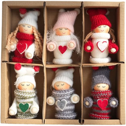 Weihnachtsmann Filz Ornament mit Cartoon kein Gesicht Design zum Aufhängen an Weihnachtsbaum saisonale Dekoration (A) von VRTYVEYBB