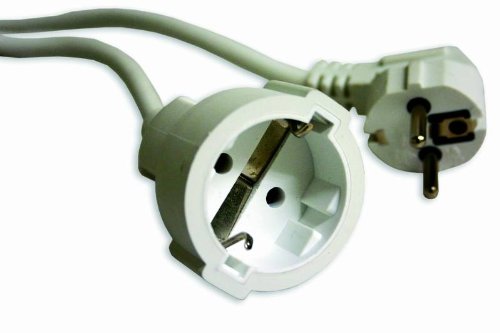 VS-ELECTRONIC - 270066 Schuko-Verlängerung, H05VV-F3x1, 5 mm², 250 V, 16A, 10,0 m, Weiß 2376W von VS Electronic