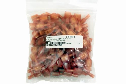 VS-ELECTRONIC - 320241 Flachstecker KSP V, 6.3-1, Beutel, Rot (100-er pack) 325241 von VS-ELECTRONIC