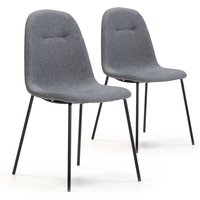2er Set gepolsterte Brenda Esszimmerstühle Grau, SGS zertifiziert, 44 x 54 x 85 cm 2er Set gepolsterte Brenda Esszimmerstühle Grau, SGS zertifiziert, 44 x 54 x 85 cm von VS VENTA-STOCK