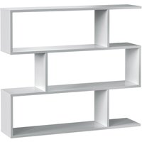 Bücherregal Bologna Hochglanz Weiß Bücherregal 6 Fächer, Wohnzimmer oder Büro, 110 x 24 x 97 cm - Weiß von VS VENTA-STOCK