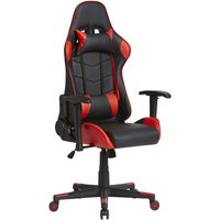 Vs Venta-stock - Professioneller Bürostuhl liam Rojo.alto 83 Cm. Breite 52cm. Stuhlhöhe 130, Liegehöhe 180 von VS VENTA-STOCK