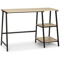 Schreibtisch Lisboa Schwarz. Computertisch. Industrieller Stil. 105 x 47 x 75 cm von VS VENTA-STOCK