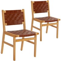 Stuhl-set 2 Kurt braun mit recyceltem Leder von VS VENTA-STOCK