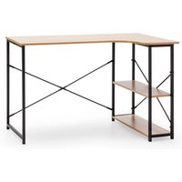 Vs Venta-stock - Juani Schreibtisch Tisch 2 Regale schwarz, Industrie-Stil, 120 cm von VS VENTA-STOCK