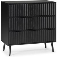 Vs Venta-stock - Kommode Lluvia 3 Schubladen, Schwarz Vs Venta-stock - Kommode Lluvia 3 Schubladen, Schwarz von VS VENTA-STOCK