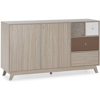 Sideboard Maia 2 türen 4 bunten schubladen - Mehrfarbig von VS VENTA-STOCK