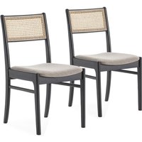 Vs Venta-stock - Stuhl-set 2 Vilma in der Farbe Black Wash, Massivholz und natürlichem Rattan Vs Venta-stock - Stuhl-set 2 Vilma in der Farbe Black Wash, Massivholz und natürlichem Rattan von VS VENTA-STOCK