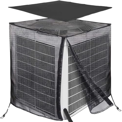 Klimaanlage Verkleidung Atmungsaktives Mesh, Wärmepumpe Verkleidung Verstellbar Schutz vor Laub, Unkraut, Pappel und Unrat von VSAQLNWZ